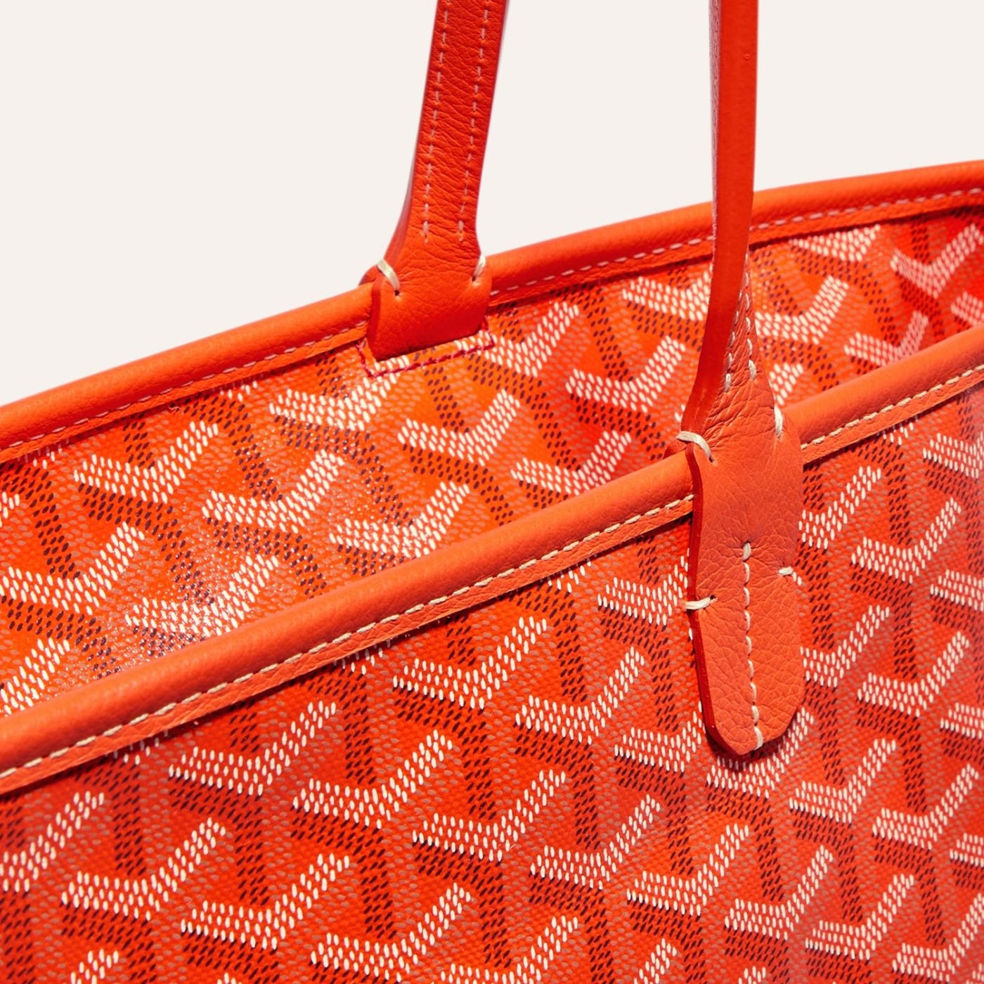 Goyard Goyardine Artois Tote PM Orange Canvas & Chevroches Calfskin Palladium Hardware - Image 3